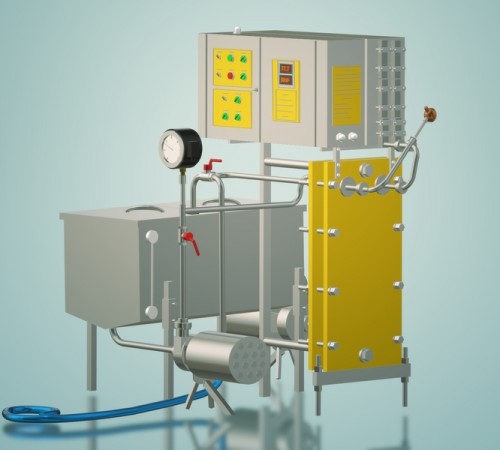 Пастеризатор молока под сыр и сепаратор 1 т/ч УЗМ-1,0П